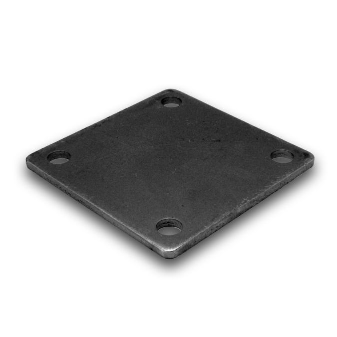 5" x 5" Heavy Duty Square Flat Steel Metal Base Plate With Holes